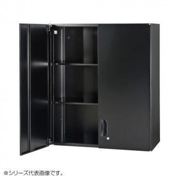 豊國工業 壁面収納庫深型両開きH2100 ブラック HOS-HRLX-B CN-10色(ブラック) 豊國工業 壁面収納庫深型両開きH2100 ブラック HOS-HRLX-B CN-10色