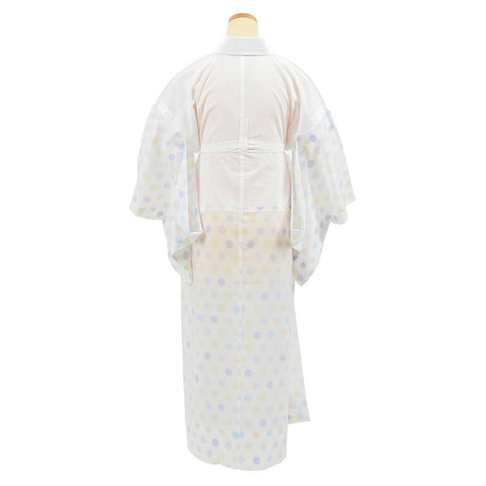 Sサイズ1点限り き楽っく 長襦袢 水玉 うそつき長襦袢