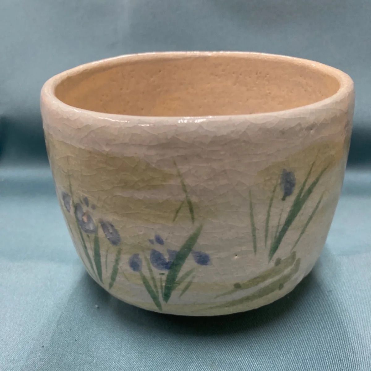 【茶道具】楽入窯　菖蒲ノ絵茶碗（共箱） 未使用／木箱付】吉村 楽入 菖蒲 茶碗 楽入窯 茶道具 - メルカリ