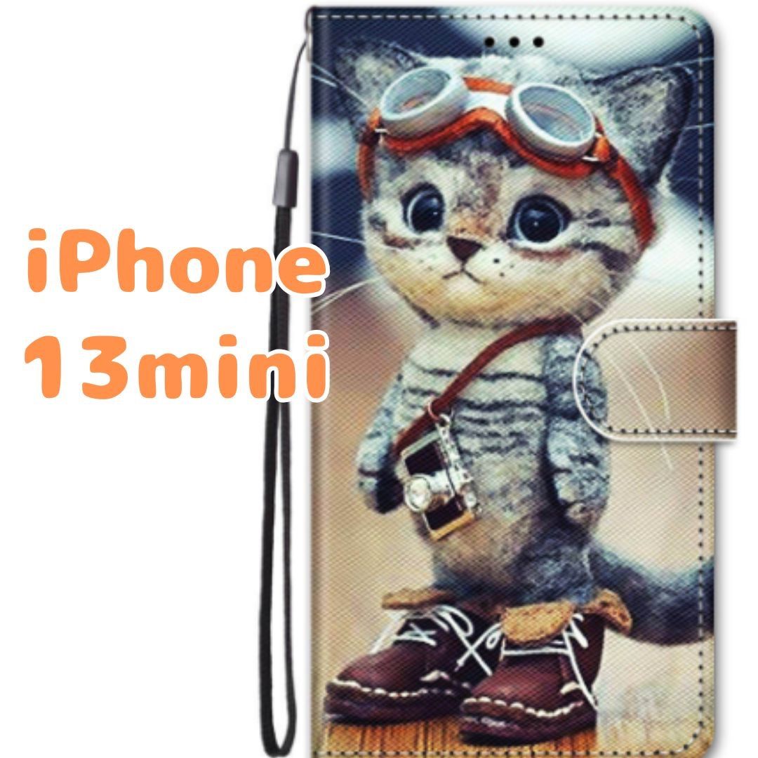 iPhone13mini 13ミニ ケース 手帳型 アイフォンケース 猫 ネコ ねこ 人気 かわいい カバー マグネット アイフォン アイホン CHRISTIANNAURATH_COM_BR