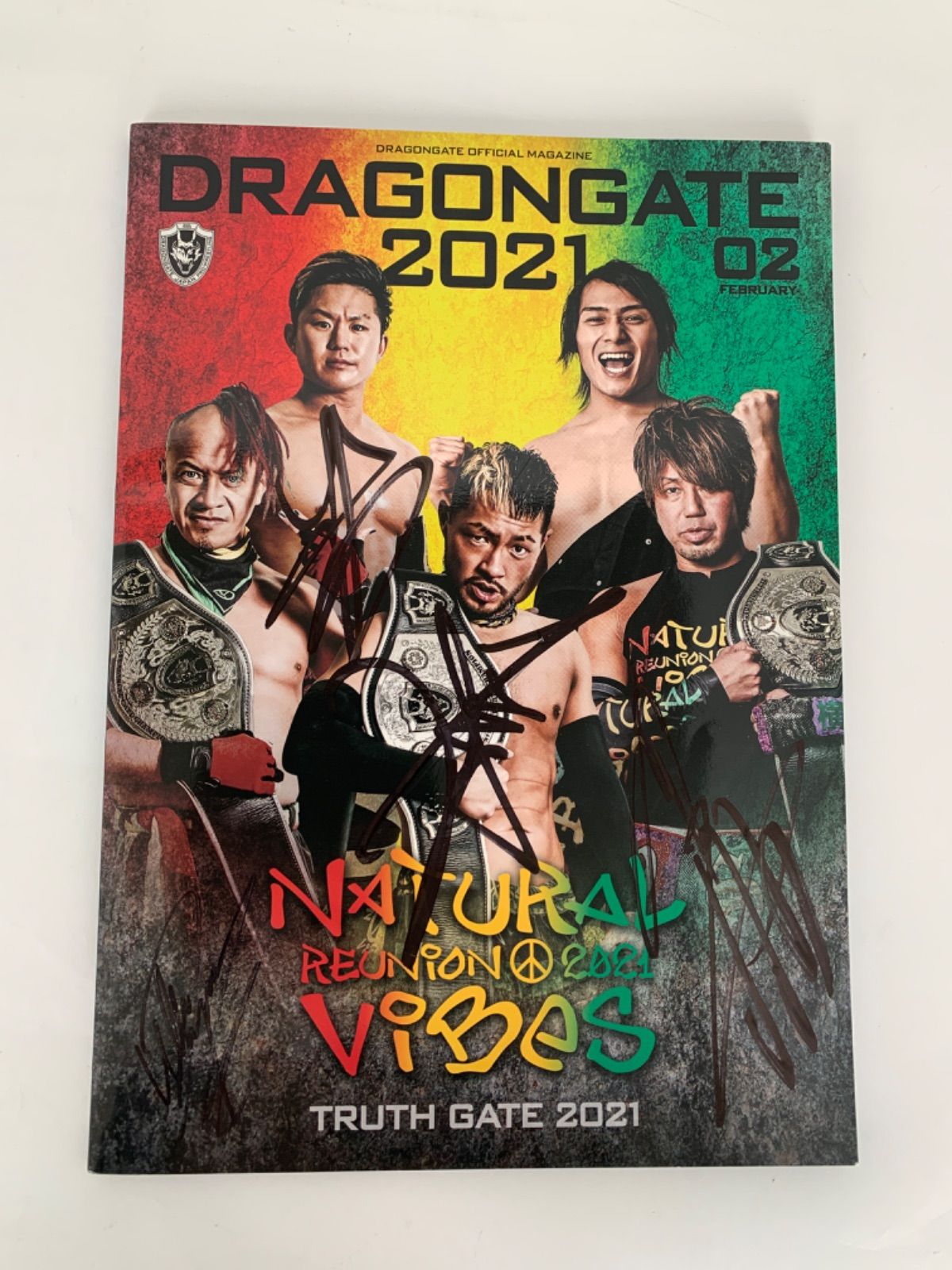 DRAGONGATE 2021 02月号 複数選手 直筆サイン入り 新世紀プロレス U-T