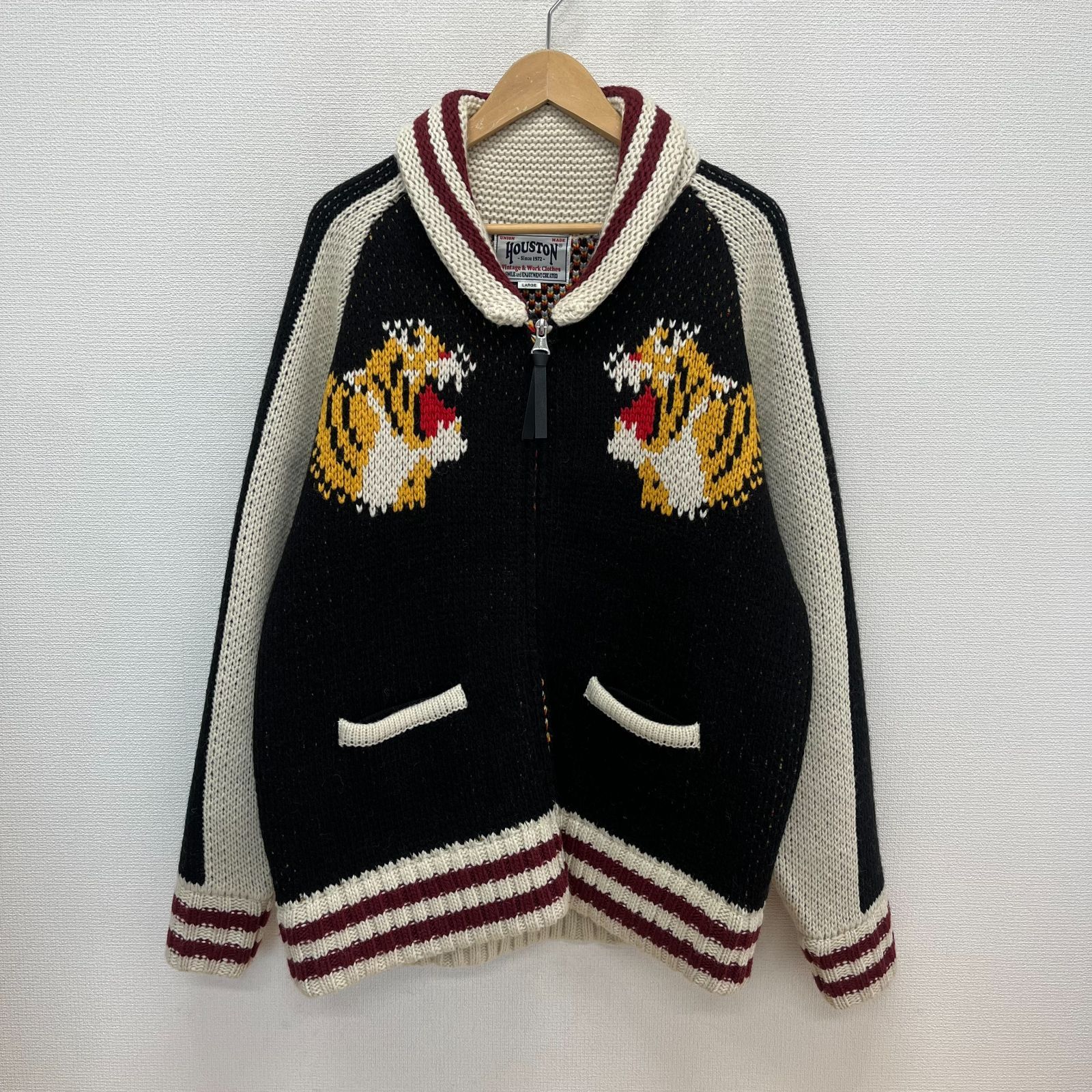 HOUSTON ヒューストン 22234 COWICHAN SWEATER TIGER カウチン 