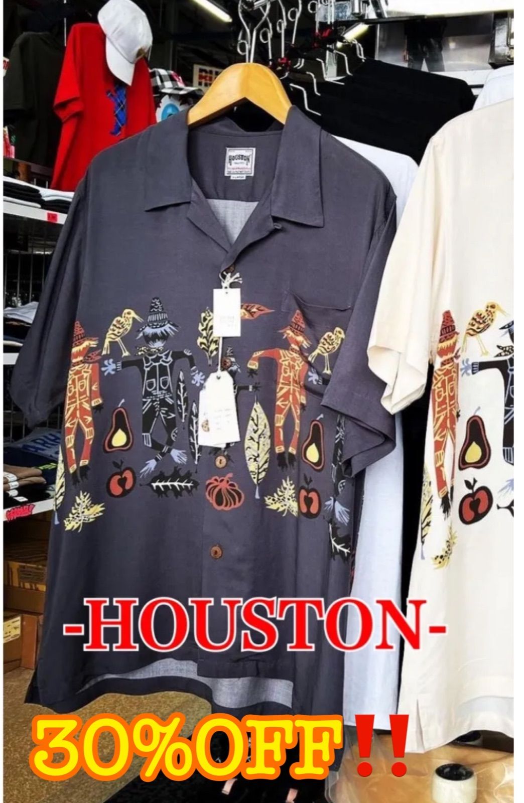 残り1点‼️Houston ヒューストン半袖　シャツ　Ｍ　ＸＬ　半袖