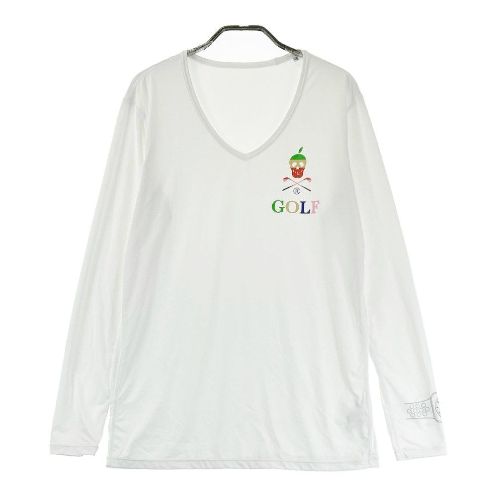 サイズ 48 MARK-LONA マークアンドロナ 2025年モデル 長袖 インナーTシャツ ホワイト系 240101205028 ゴルフウェア メンズ ストスト