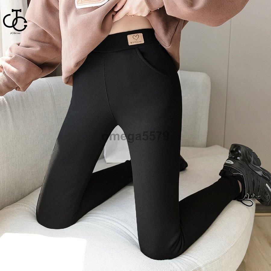 リブニットレギンス レディース