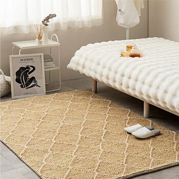 ラグ ジュートマット ラグ 玄関マット 約120×180cm 屋内 手織り トロン モロッカン