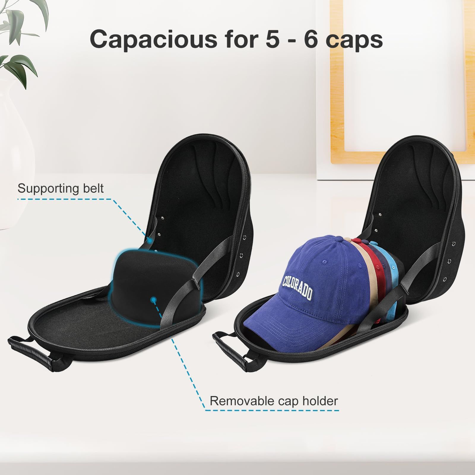 [ProCase] 帽子 収納ケース、キャップ コレクション 野球帽バッグ 硬質EVA素材 耐水 型崩れ防止 携帯便利