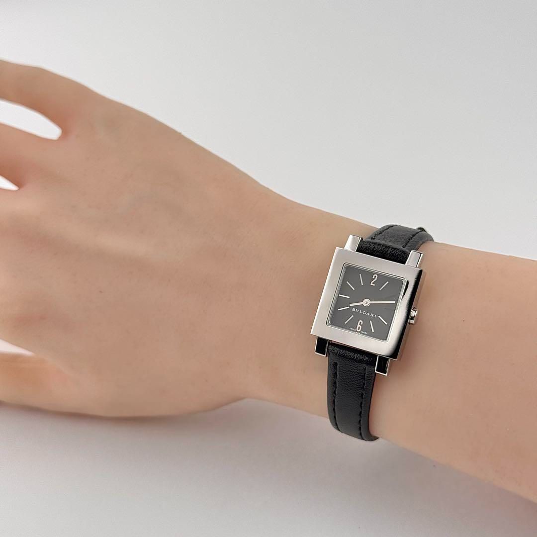 ブルガリ クアドラード スクエア ベルト 電池 レディース 腕時計 620