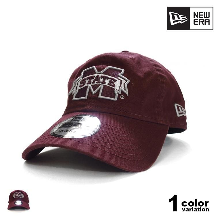 New Era ニューエラ キャップ 帽子 ミシシッピ ステート ブルドッグス NCAA アジャスタブル キャップ USAモデル 60155724