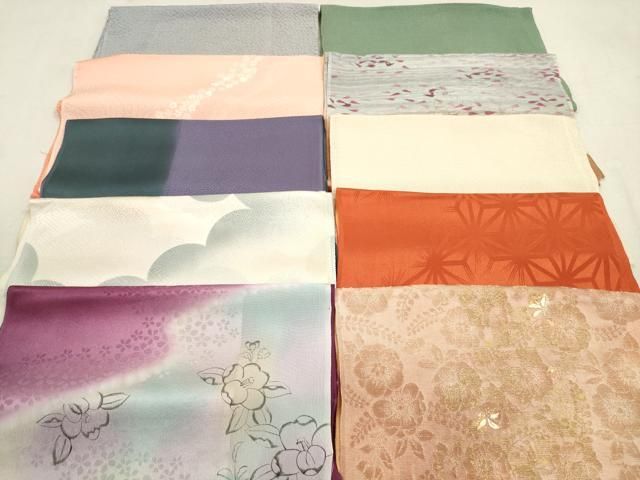 平和屋着物 和装小物 帯揚げ10枚セット 正絹 DAAX2093xg