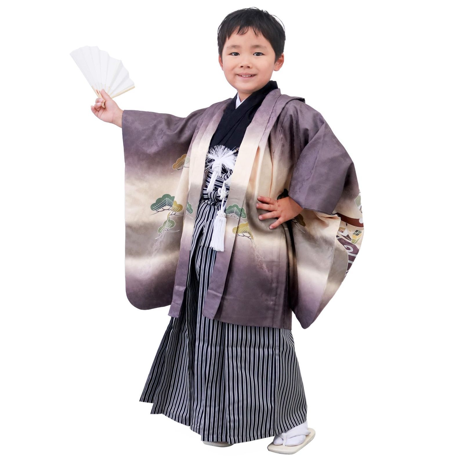 510ag57□七五三 ハーフ成人式 七歳 十歳 女児 二尺袖 三つ紋 赤□美品