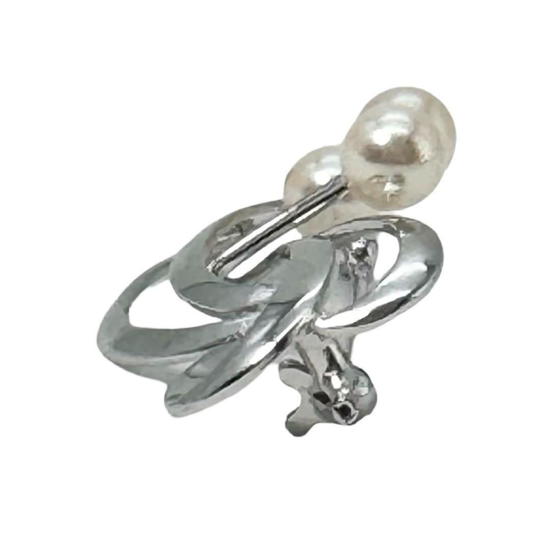 MIKIMOTO ミキモト 本真珠 6mm×3粒 アコヤパール SV925 ピンブローチ