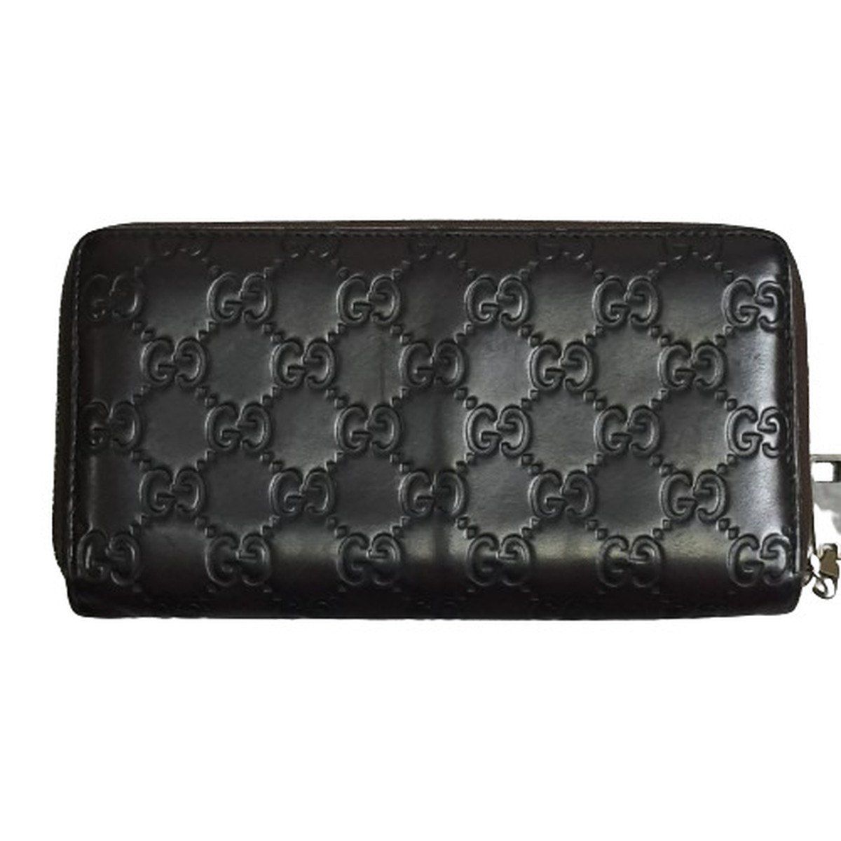 良品 GUCCI GGシマ レザー ラウンドジップ 長財布 財布 244994 グッチシマ グッチ 財布 ユニセックス GUCCI 長財布/ラウンド