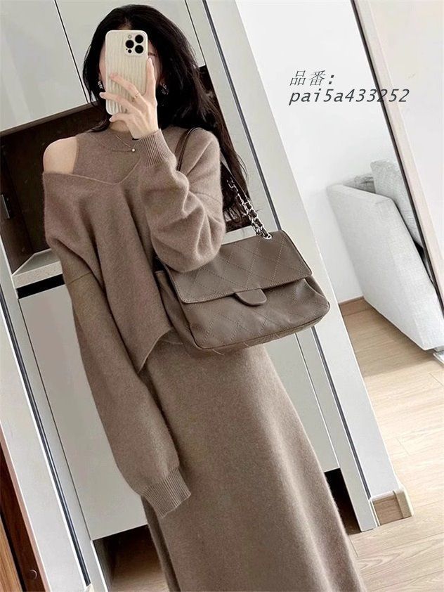 セットアップ ニット スカート セットアップ レディース 秋冬 ロング 韓国 冬 40代 ワンピース ニットセーター ニットワンピース おしゃれ ニット pai5a433252 NICORILABO_COM