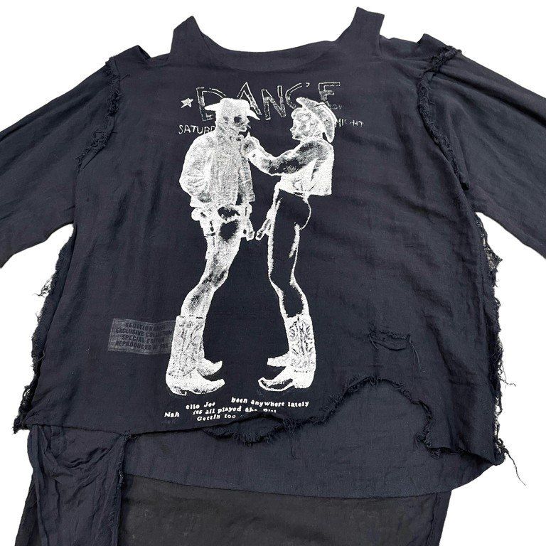 SEDITIONARIES by 666 COWBOYS DANCE MUSLIN TOP GAUZE SHIRT 