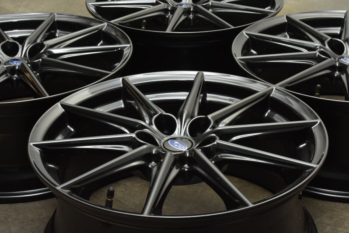 新車外し品 スバル ZD8 BRZ STIスポーツ 純正 18in 7.5J 48 PCD100 4本セット 交換用 上位グレード装備品 ZN8 GR86 インプレッサ 流用