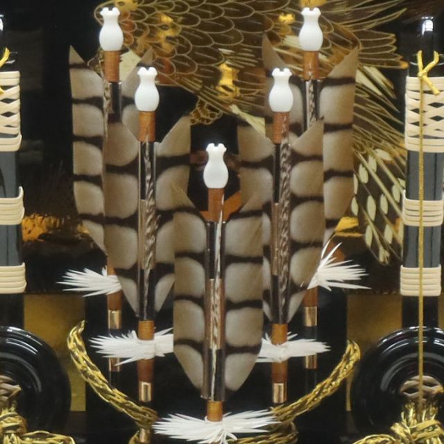 破魔弓 ケース飾り 悠星 13号 高さ51cm 黒塗りケース (2024