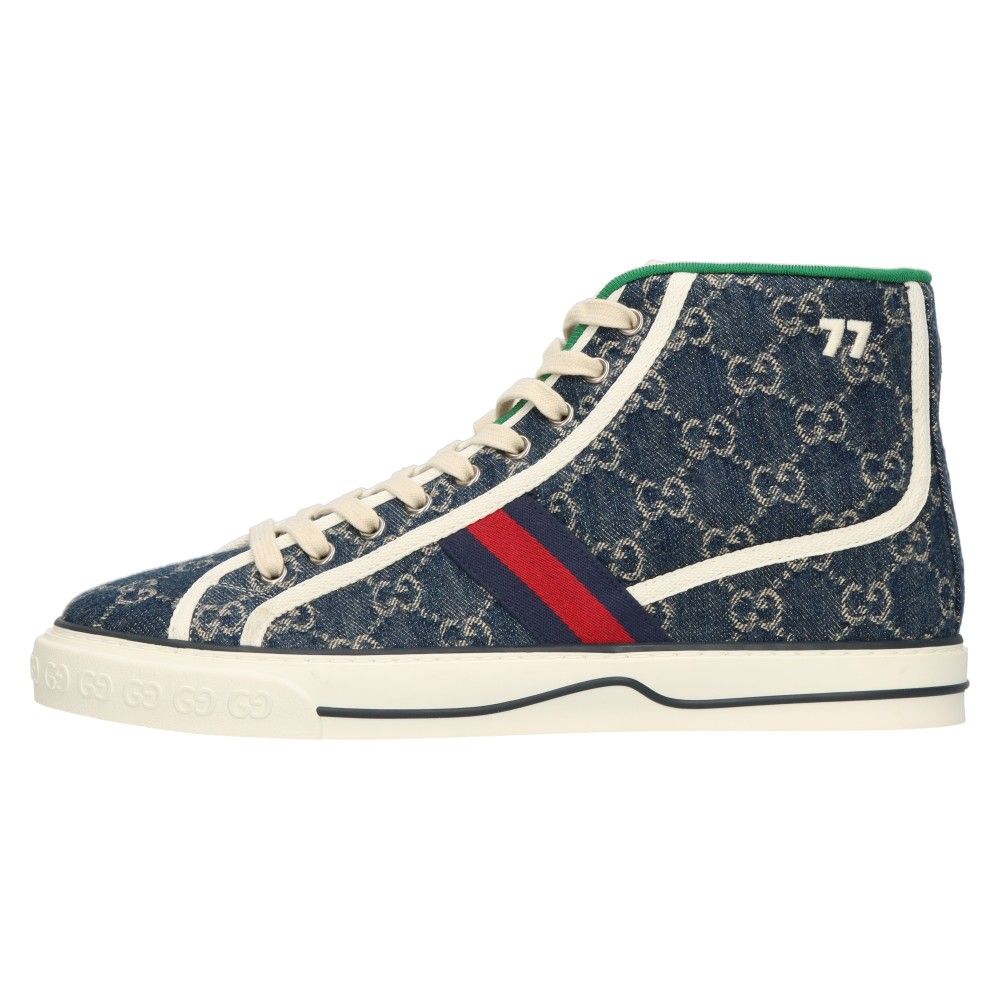 GUCCI デニムスニーカー テニス1977 ⭐︎美品⭐︎ GUCCI テニス1977 デニム スニーカー メンズ6 グッチ 美品