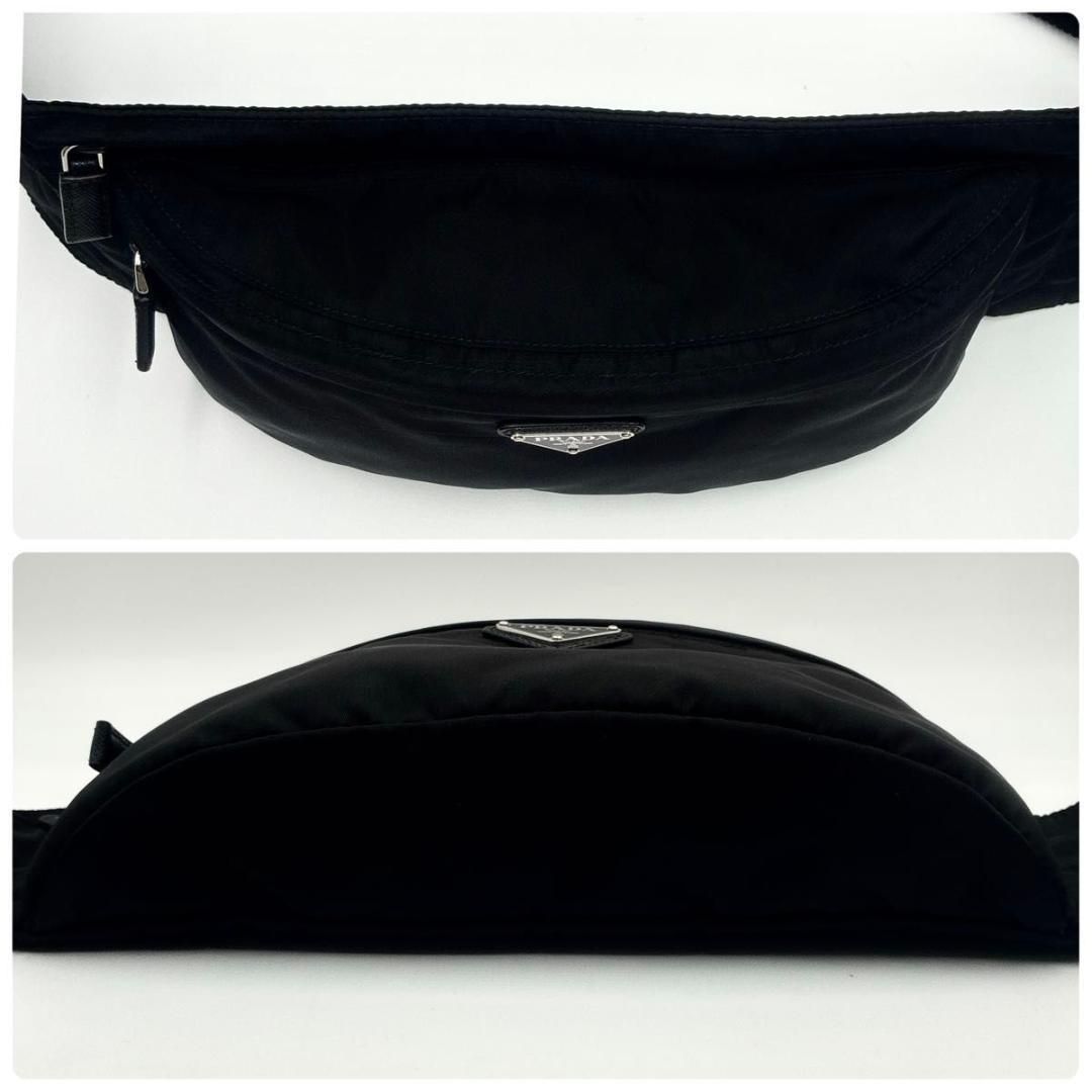 未使用級 RFID プラダ ウエストバッグ テスートナイロン 三角