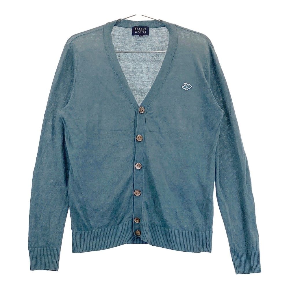 【人気】PEARLY GATES カーディガン サイズ4 サイズ：4 PEARLY GATES パーリーゲイツ 麻 ニットカーディガン