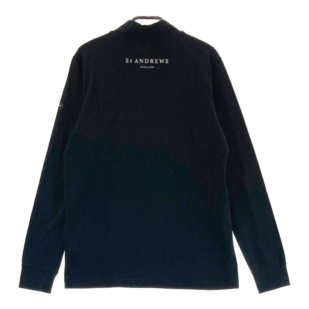 セントアンドリュース メンズ ゴルフ ハイネックシャツ ブラック（M