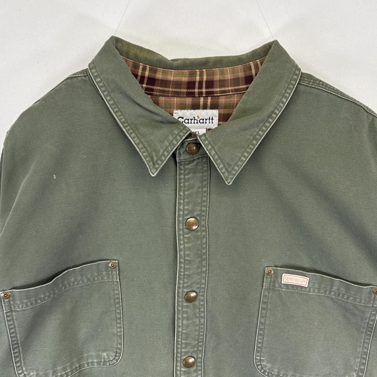 古着 carhartt ワークシャツ ジャケット ネイビー　サイズ2XL 6ffc0b42f22701284c3e234ff49cb1