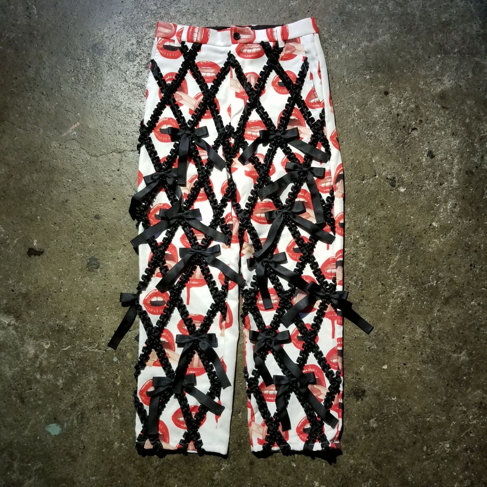 KIDILL×Trevor Brown 22SS リップ柄 プリント パンツ KIDILL×Trevor Brown 22SS リップ柄 プリント パンツ