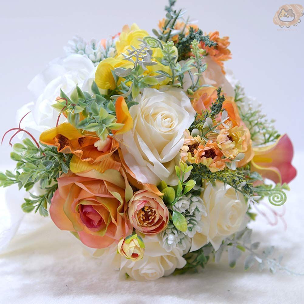 薔薇のラウンドブーケ　ウェディングブーケ　ブートニアセット 薔薇のラウンドブーケ ブートニアセット ウェディングブーケ