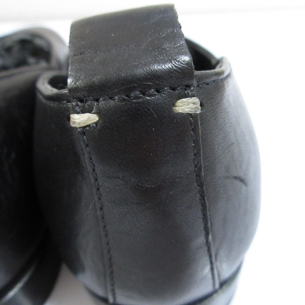 美品 マーガレットハウエル オールレザー ラウンドトゥ フラットパンプス 黒 美品 MARGARET HOWELL マーガレットハウエル レザー ラウンド