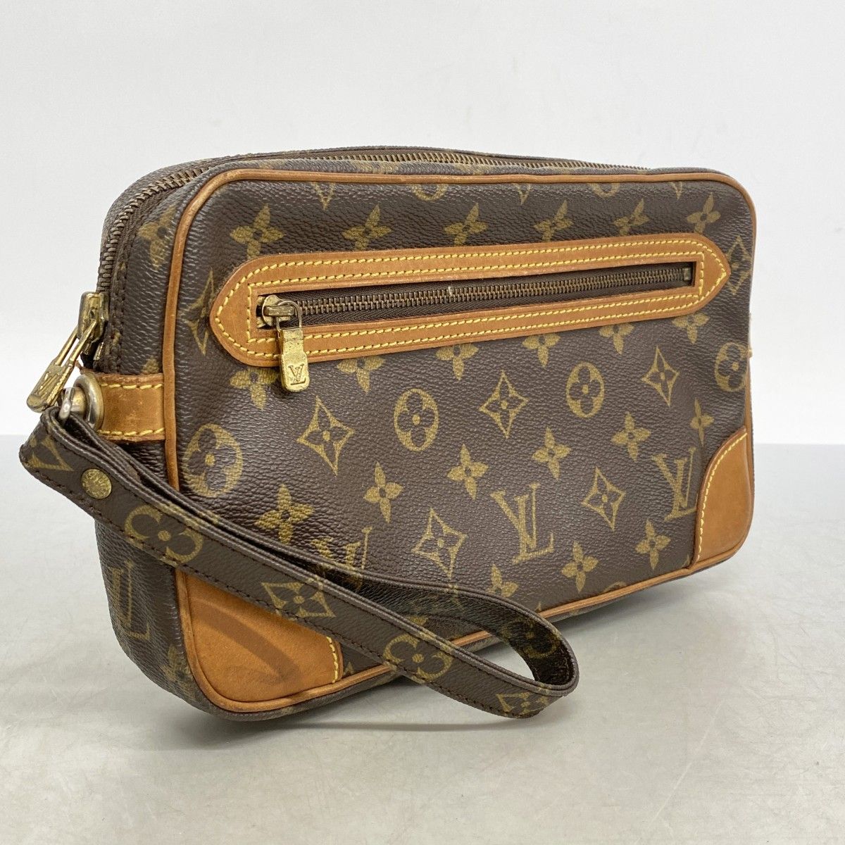 5ma0733 ルイヴィトン クラッチバッグ モノグラム マルリードラゴンヌPM M51827 ブラウン メンズ