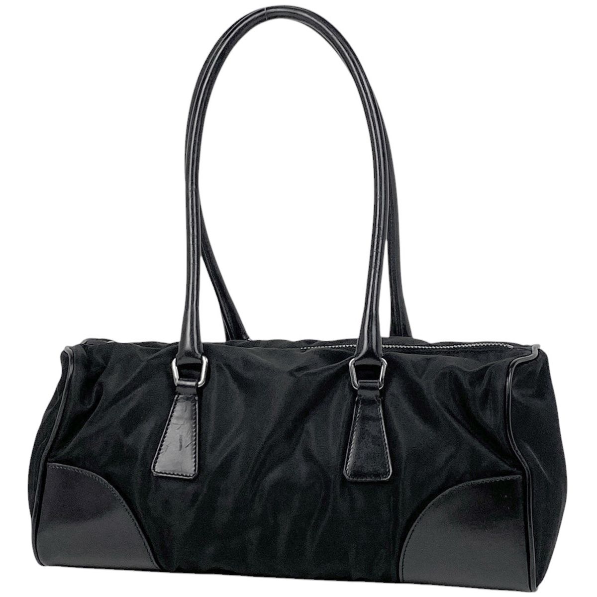 プラダ PRADA バッグ トートバッグ ナイロン×レザー 黒 BR0411 -