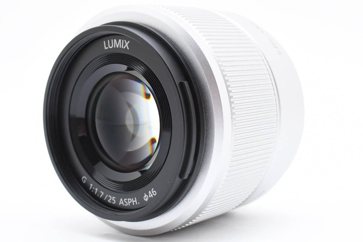 上品 Panasonic パナソニック LUMIX G 25mm F1.7 ASPH. H-H025 シルバー L880 5453