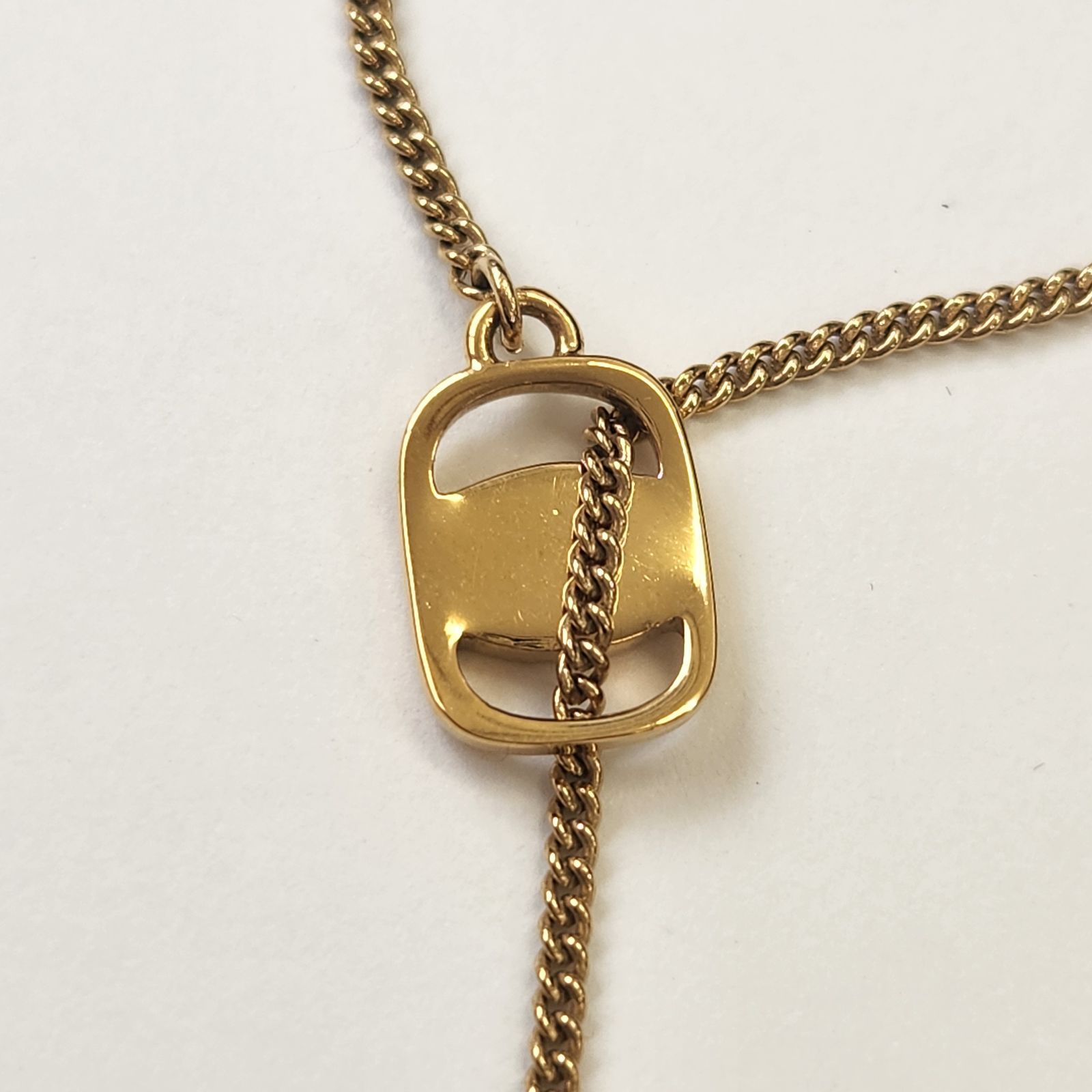 極美品】Ferragamo ロングネックレス ゴールド 真贋済み