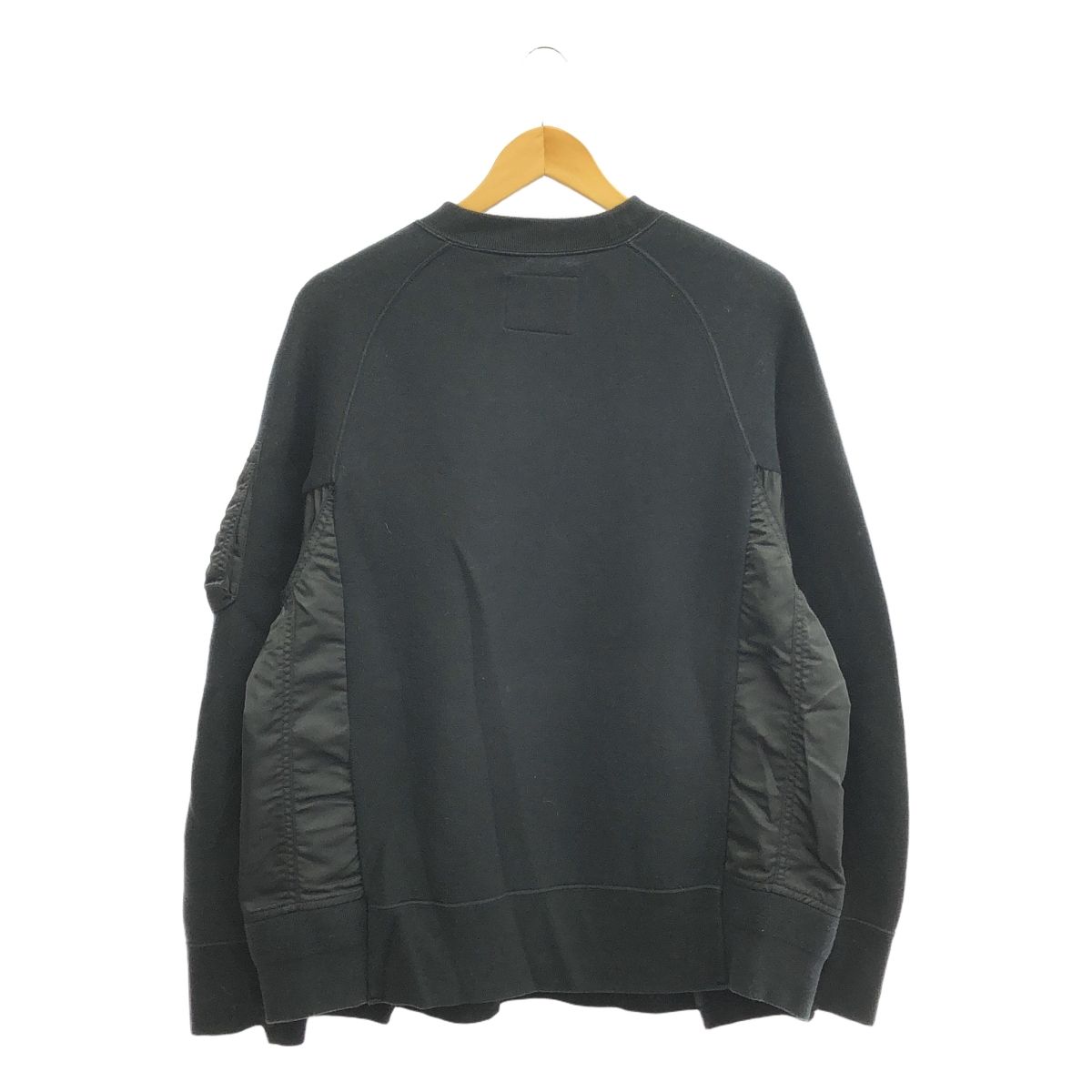 sacai / サカイ | Sponge Sweat Pullover / 異素材 切替 ドッキング 