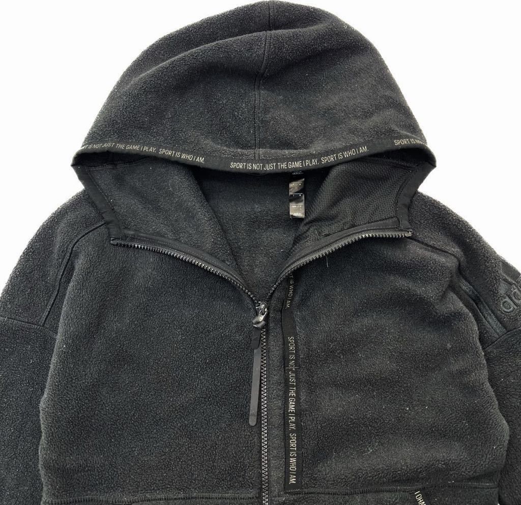 adidas  Z.N.E クールなモノクロ フリースジャケット フリース パーカー メンズ L シンプル スポーツ トレーニング アディダスL283