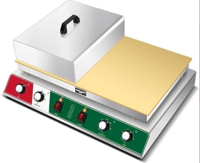 業務用目に見えるカバースフレマシン電気スフレマシン 温度範囲50~300℃ ノンスティック銅加熱プレート付き ケーキベーカー機器 レストラン パン屋用 ダブルヘッド