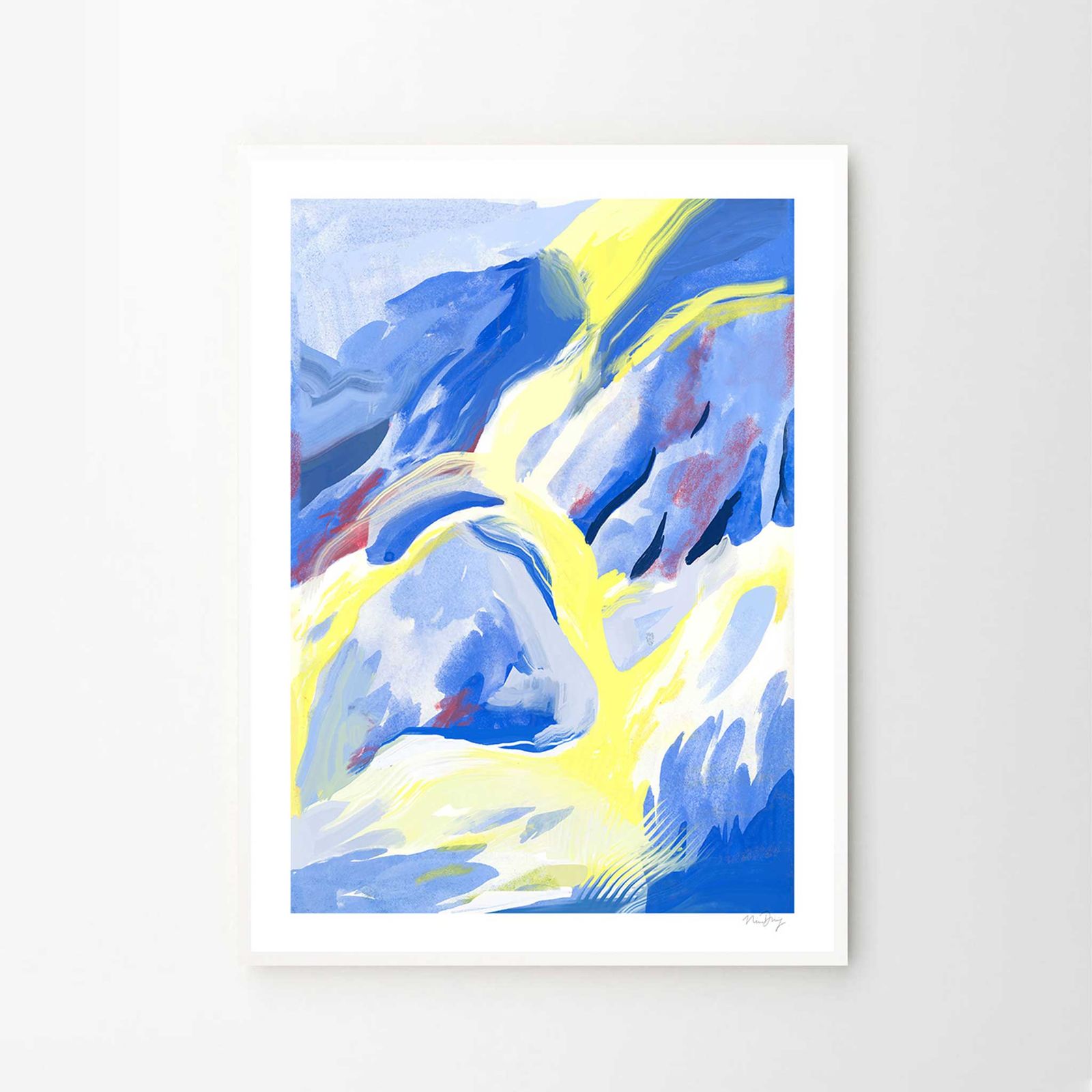 The Poster Club アートポスター 50×70cm Blue Strokes/124x17156