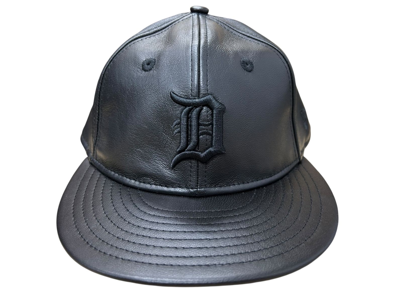 NEWERA ニューエラ レザーキャップ GENUINE LEATHER CAP 本革 MLB デトロイト タイガース 60585324 F ブラック メンズ|027