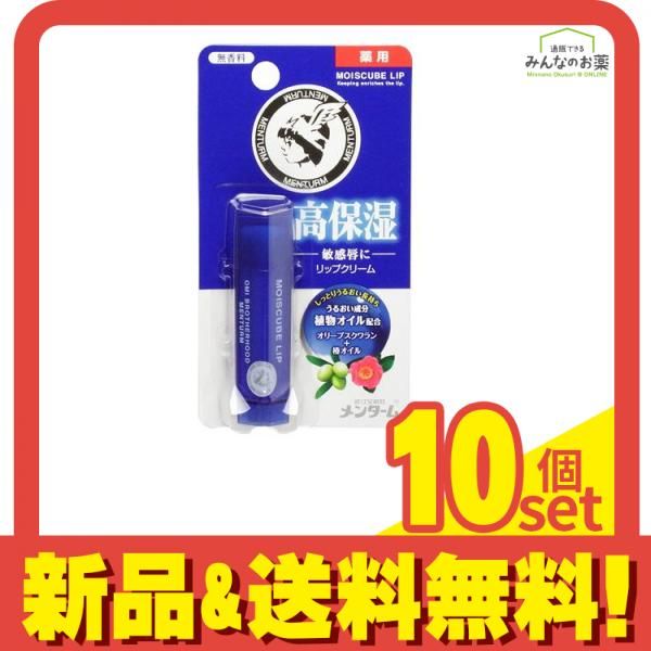 メンターム モイスキューブリップ 無香料 4g 10個セット まとめ売り
