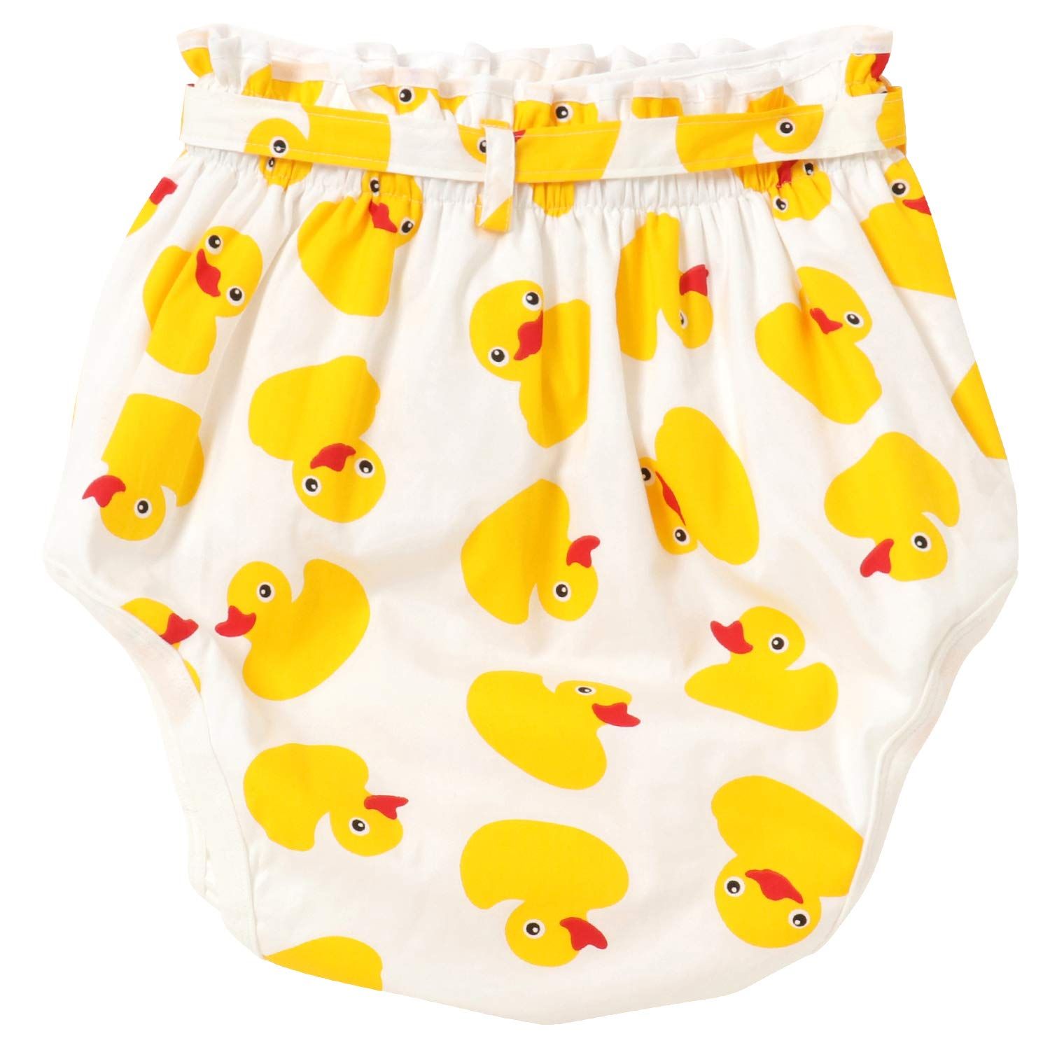 ママミッケ おむつカバー ホックおむつ 大人用 かわいい マジックテープ サイズ調整 快適 防水加工 紐あり 白色 ひよこ 紐 LL USTAUSTRALIA_COM_AU