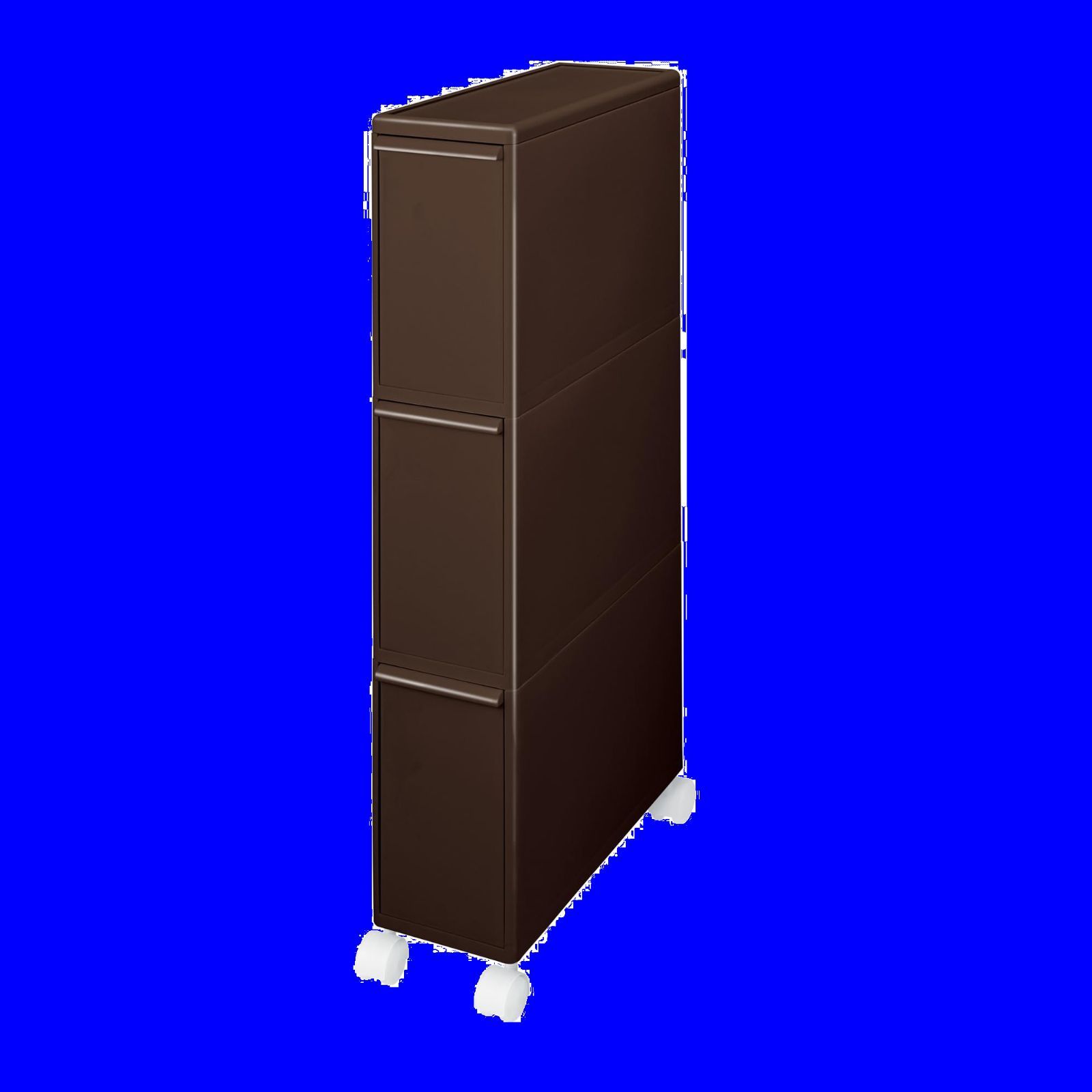 【数量限定】約幅170mm キャスター付 ブラウン 3段 約42L スリム 日本製 分別引出しステーション BS-3+LS-33 ゴミ箱 引出し分別ペール フタ付き 大容量 (like-it) 多分別 ライクイット ダストボックス