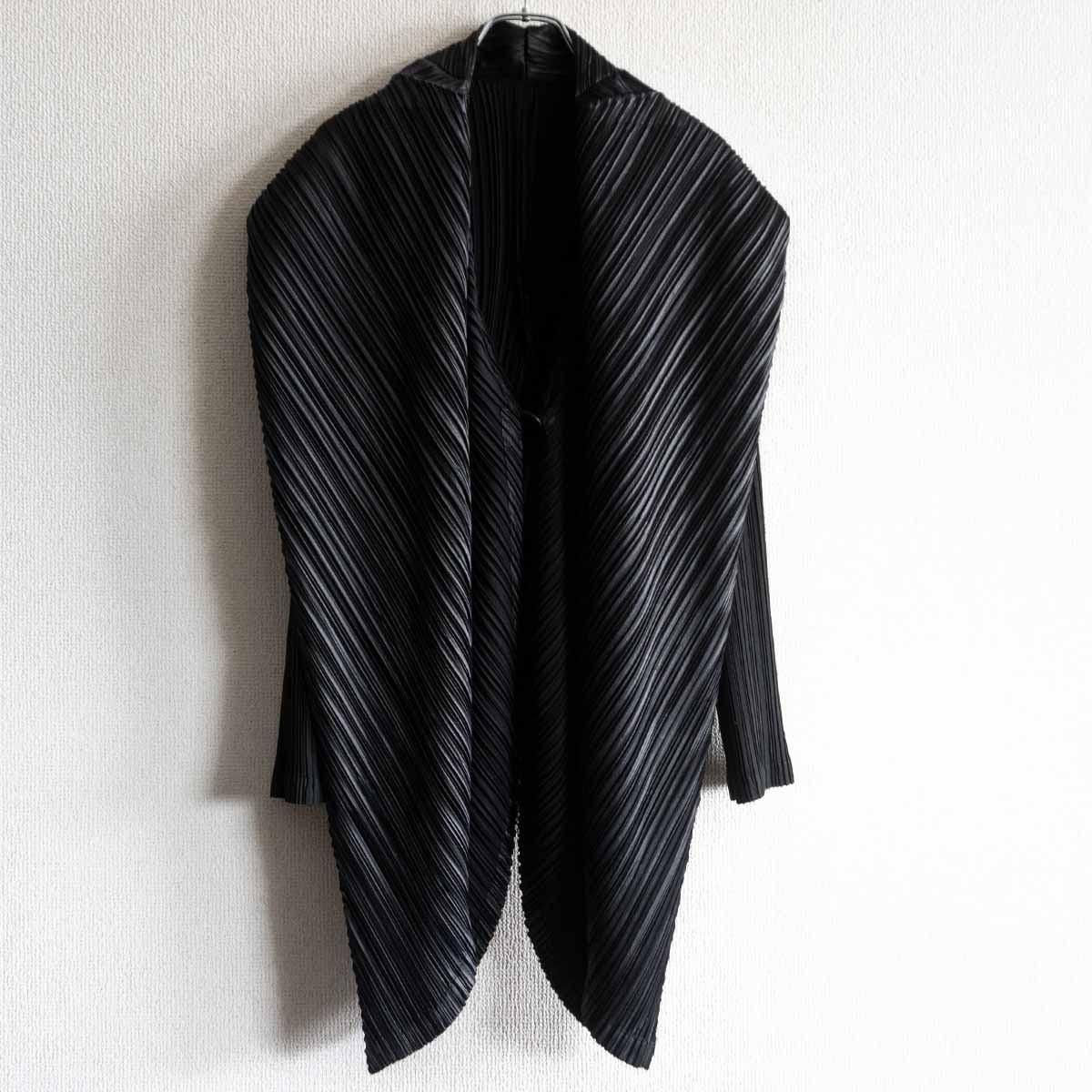 美品】ISSEY MIYAKE FETE【プリーツ デザイン ジャケット】2 ブラック