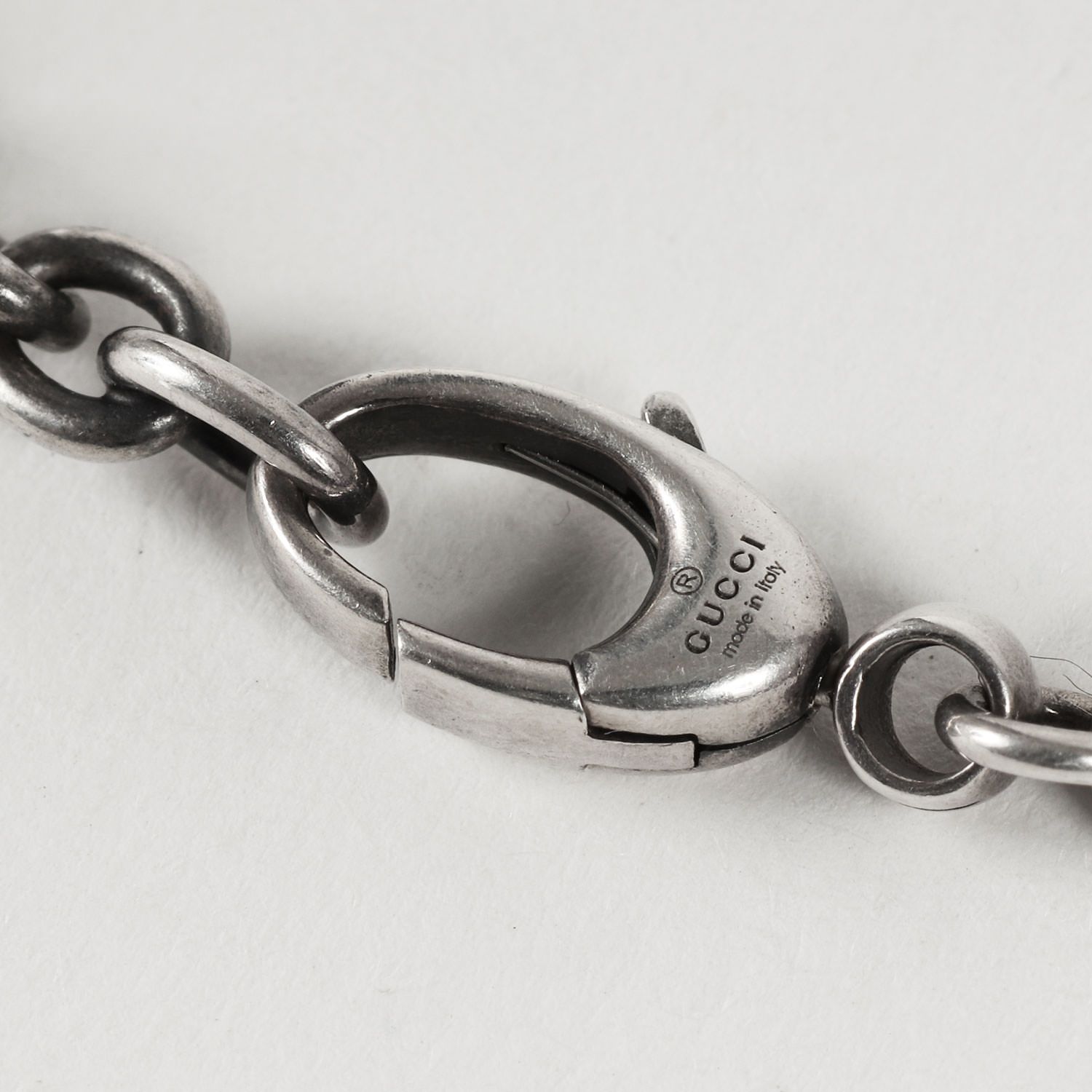 R GUCCI グッチ ウッド エボニーチェーンネックレスAg925 アクセ GUCCI グッチ クロスモチーフ ウッド エボニー チェーン ネックレス