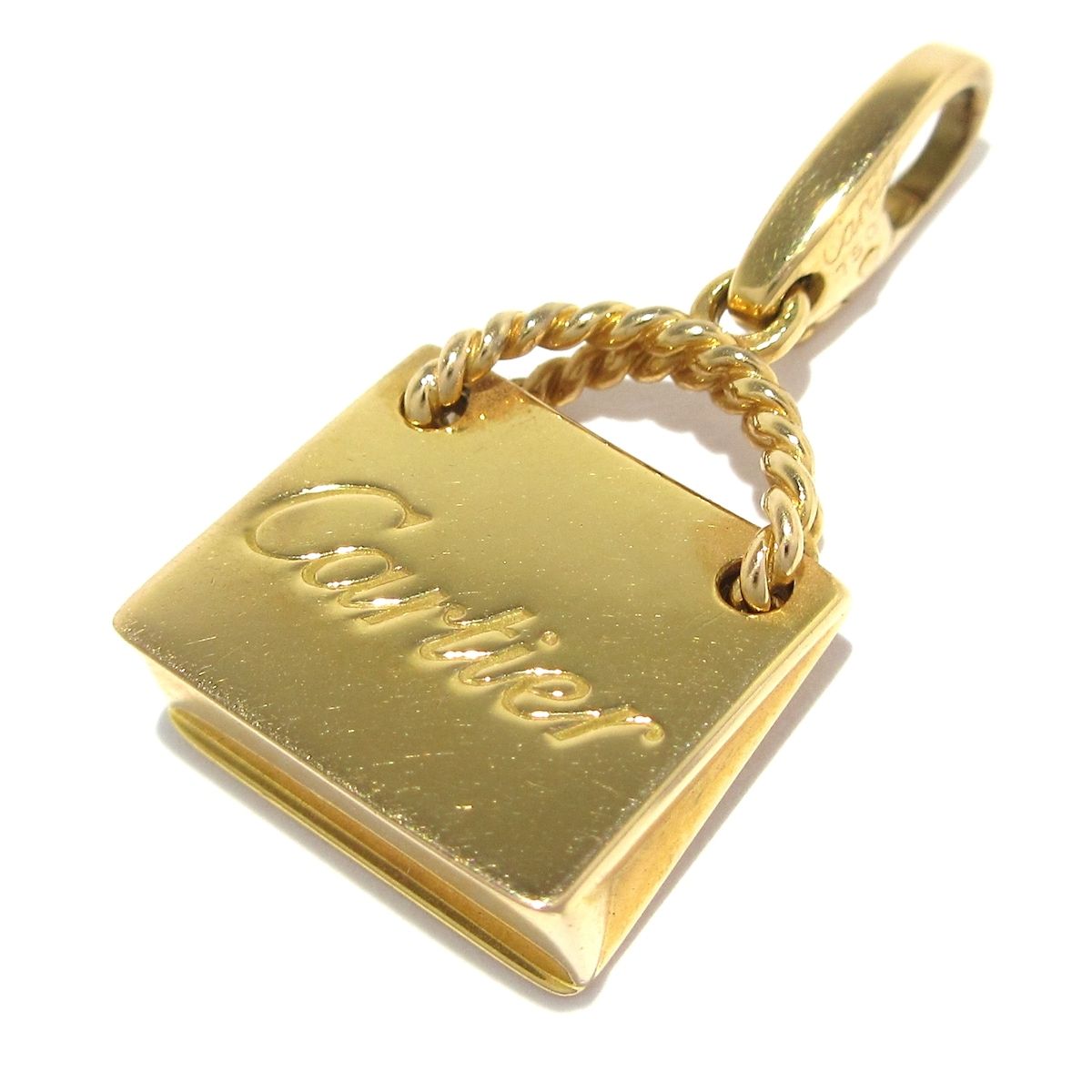 Cartier カルティエ ペンダントトップ K18YG バッグモチーフ