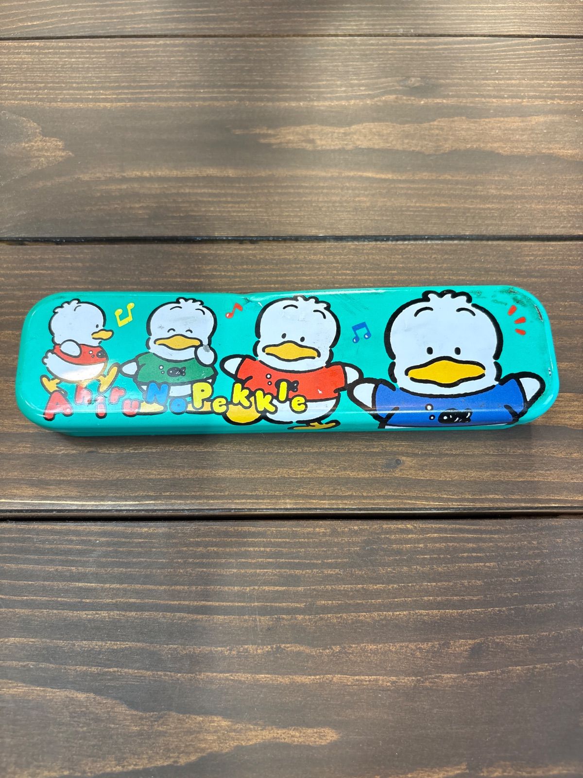 🟢SANRIO/サンリオ、あひるのペックル】ブリキのペンケース 1991