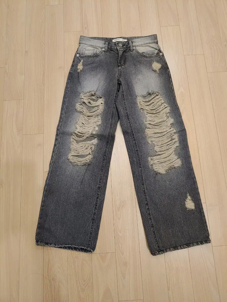 BOHEMSEO ボヘミアンソウル ダメージ ウォッシュ セミワイド デニム