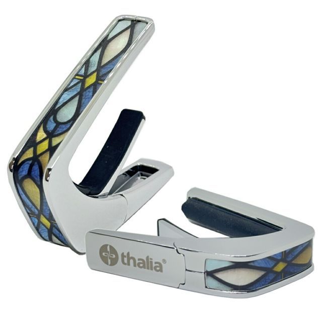 タリア カポ Thalia Capos DELUXE Series CH-STAINED GLASS | STAINED GLASS Chrome ギター 12インチフレットパッド付属