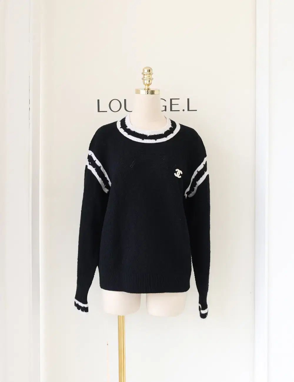クールに決まる♪ CHANEL ブルゾン カシミア CCロゴ CHANEL(シャネル ) CC ロゴ カシミヤ プルオーバー ニット