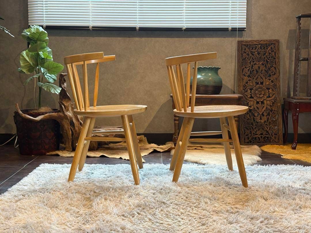 ③cherry 桜屋工業ウィンザーチェアアームチェアオークレイチェアnZ