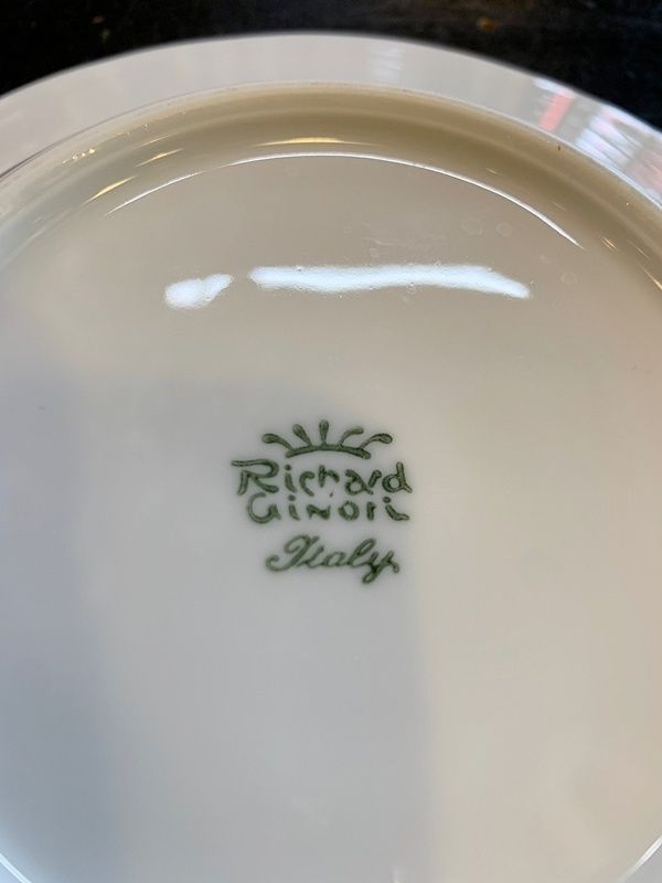 ジノリ1735/リチャードジノリ アンティコホワイト 20cm プレート 花